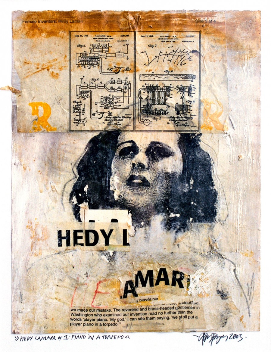 Lars Pryds: "Hedy Lamarr #1: Torpedo in a Piano", 2003. 32x25 cm. 