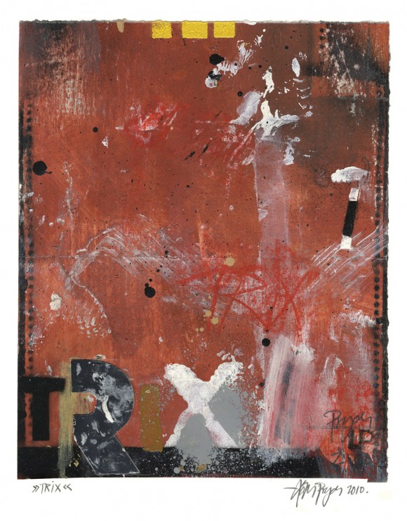 Lars Pryds: "TRIX", 2010. Collage på papir, 28 x 23 cm.