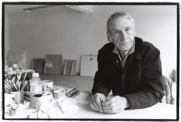 Sven Dalsgaard i sit atelier i Randers 1994. Foto: © Lars Pryds