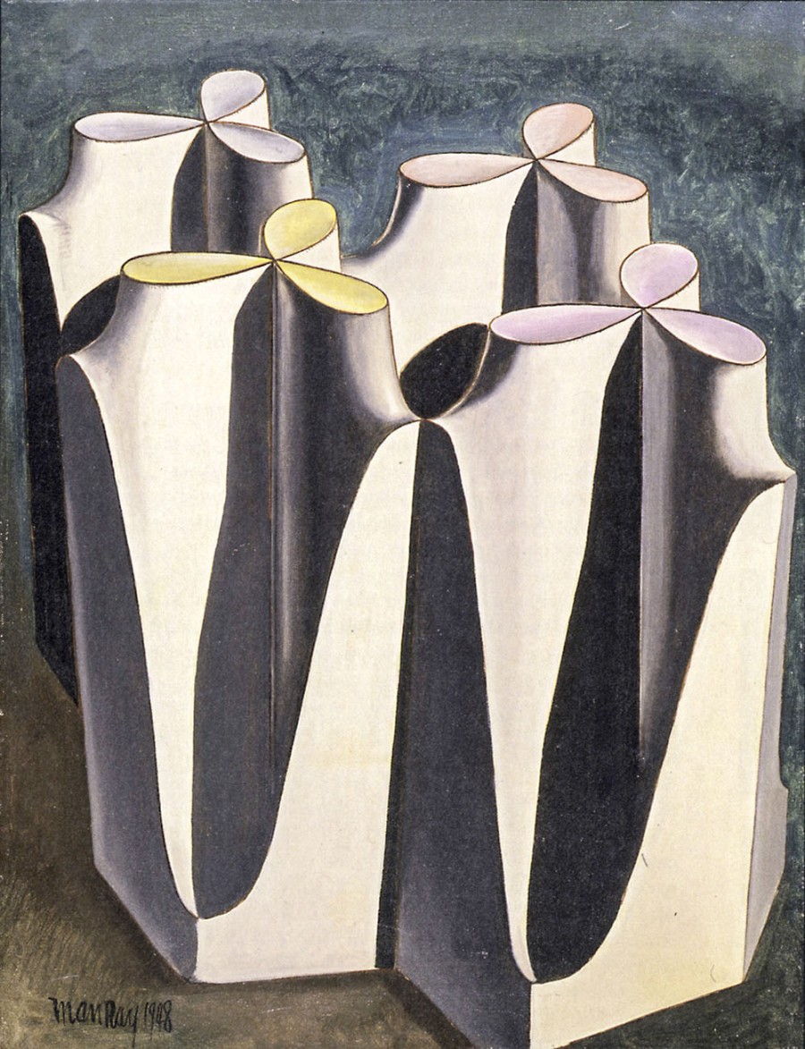 Man Ray: Merry Wives of Windsor, 1948. Olie på lærred, 61 x 46 cm. 