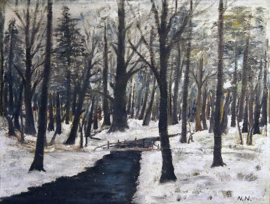 Nils Nilsson (1895–1959): "Skov", udateret. Maleri.