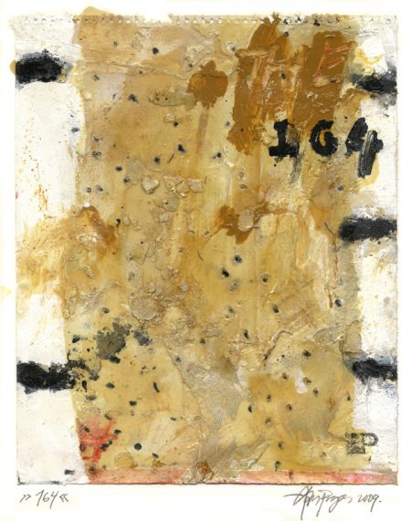 Lars Pryds: "164", 2009. Maleri/collage på papir, ca. 27,9 x 22,6 cm. Foto: Lars Pryds.