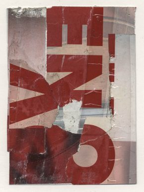 Lars Pryds: "Kleine Berliner Zeichnung # XIII", 2019. Collage på papir, ca. 14,8 x 10,5 cm. Skabt under legatophold i Jyllands-Postens lejlighed i Berlin, april måned 2019. PRIVAT EJE/PRIVATE COLLECTION. Foto: Lars Pryds