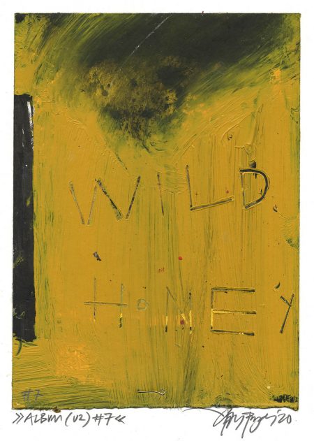 Lars Pryds: Album (U2) #7, 2020. Tusch, blyant, kridt og collage på papir. Fra en serie på 11 værker, skabt til hvert enkelt nummer på U2-albummet "All That You Can't Leave Behind".